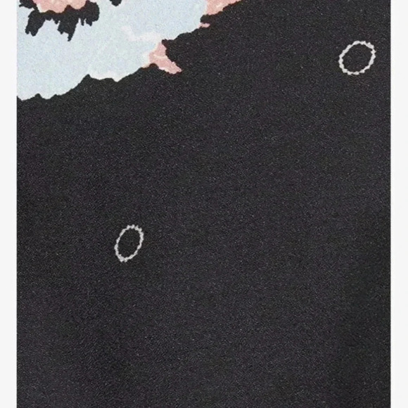 Free People Women Dress Split Sleeve Floral Mini Long Sleeve Black Size 0 - Picture 8 of 9